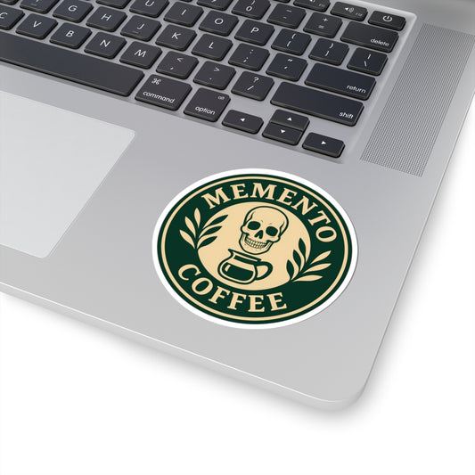 Memento Coffee Kiss-Cut Sticker - Acacia (Green/Tan)