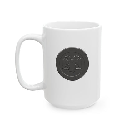 Scottish Rite Custom Color Wax Seal  White Ceramic Mug (11oz, 15oz)