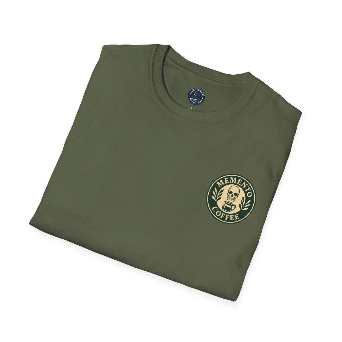 Memento Coffee Softstyle T-Shirt - Acacia (Green/Tan)