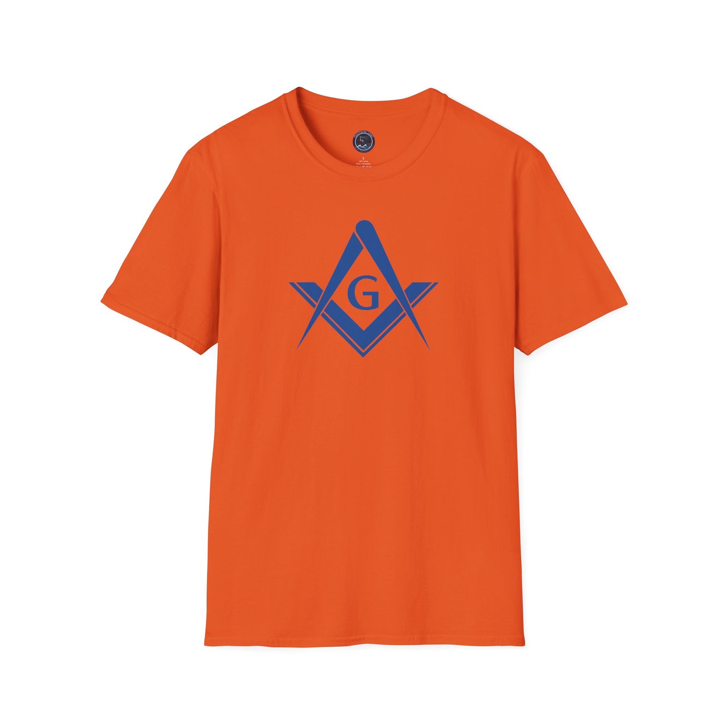 Square and Compass Softstyle T-Shirt - Classic (Royal Blue, Front Print)