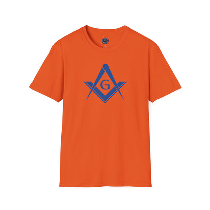 Square and Compass Softstyle T-Shirt - Classic (Royal Blue, Front Print)