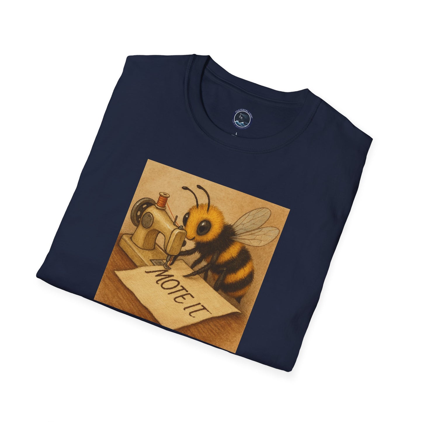 "Sew Mote It Bee" Softstyle T-Shirt - Vintage Illustration