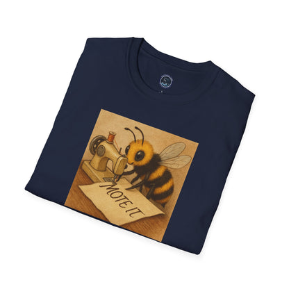 "Sew Mote It Bee" Softstyle T-Shirt - Vintage Illustration