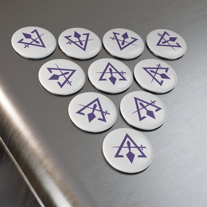 Cryptic Council Round Button Magnet (1 & 10 pcs)