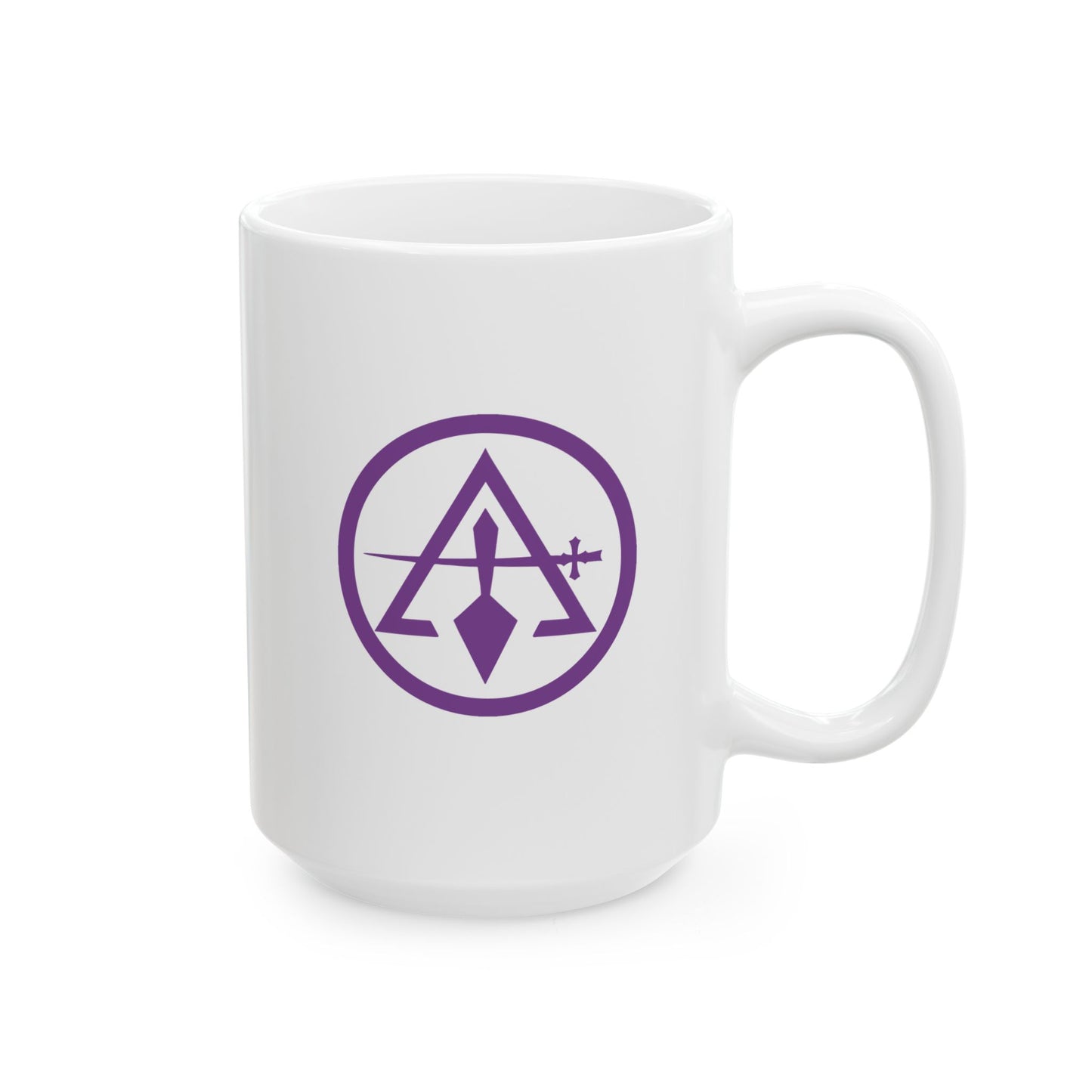Two-Sided Cryptic Council Ceramic Mug - Regal Pommel (11oz, 15oz)