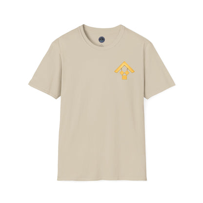 Past Master Jewel Softstyle T-Shirt - Gold (Channel Islands Lodge)