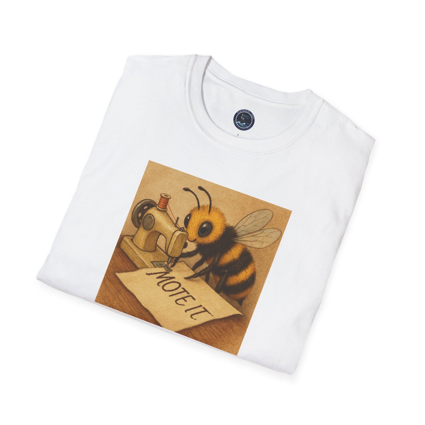 "Sew Mote It Bee" Softstyle T-Shirt - Vintage Illustration