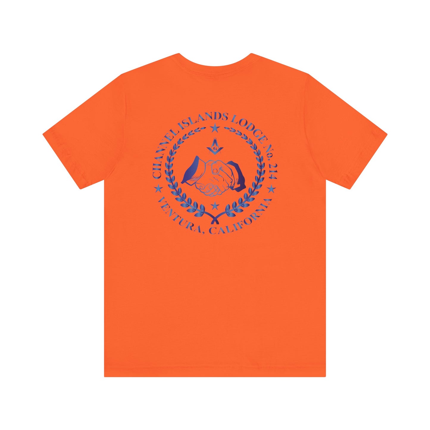 Channel Islands Lodge 214 Entered Apprentice short sleeve T-shirt in sapphire, featuring a comfortable fit and printed design.
