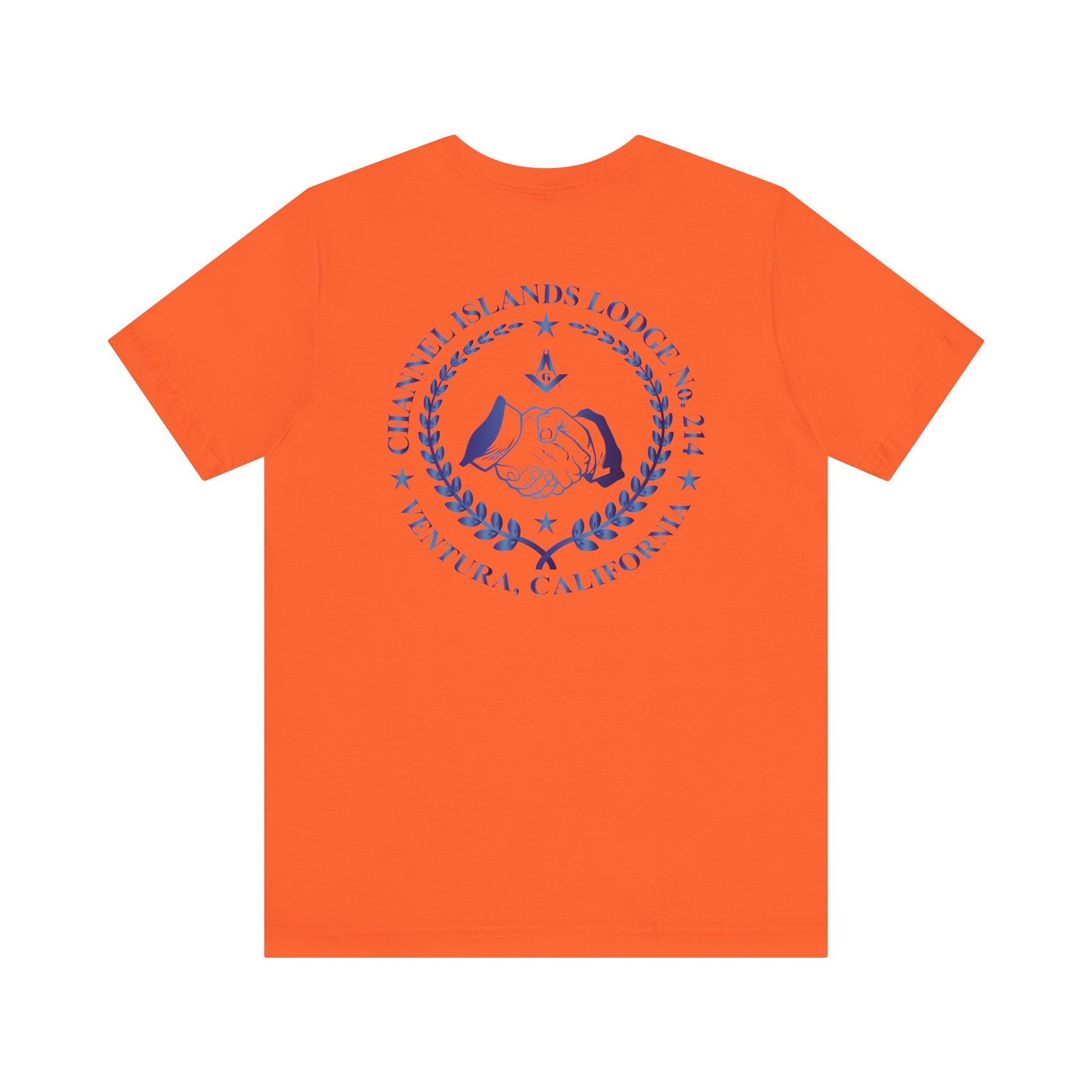 Channel Islands Lodge 214 Entered Apprentice short sleeve T-shirt in sapphire, featuring a comfortable fit and printed design.