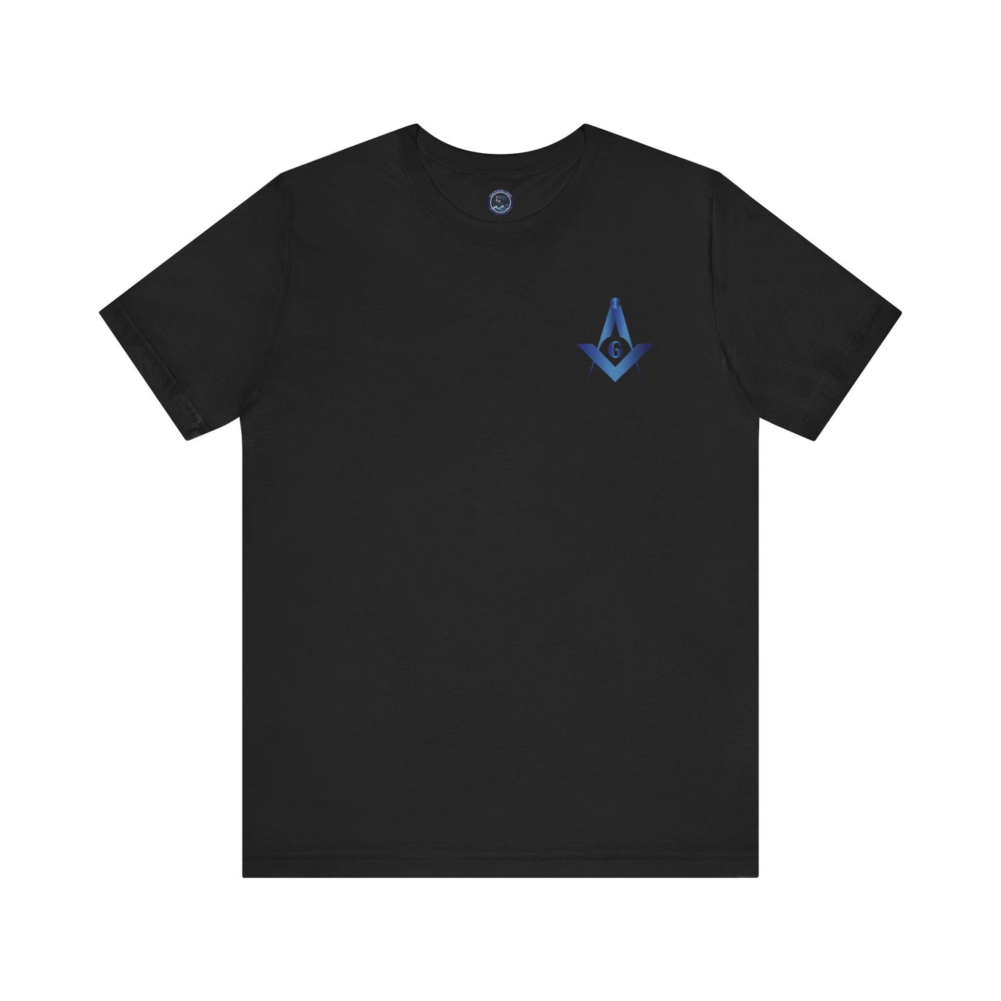 Channel Islands Lodge 214 Entered Apprentice short sleeve T-shirt in sapphire, featuring lodge logo and comfortable cotton fabric.