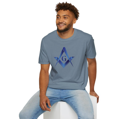 Sapphire Square and Compass Softstyle T-Shirt - Classic (Front Print)