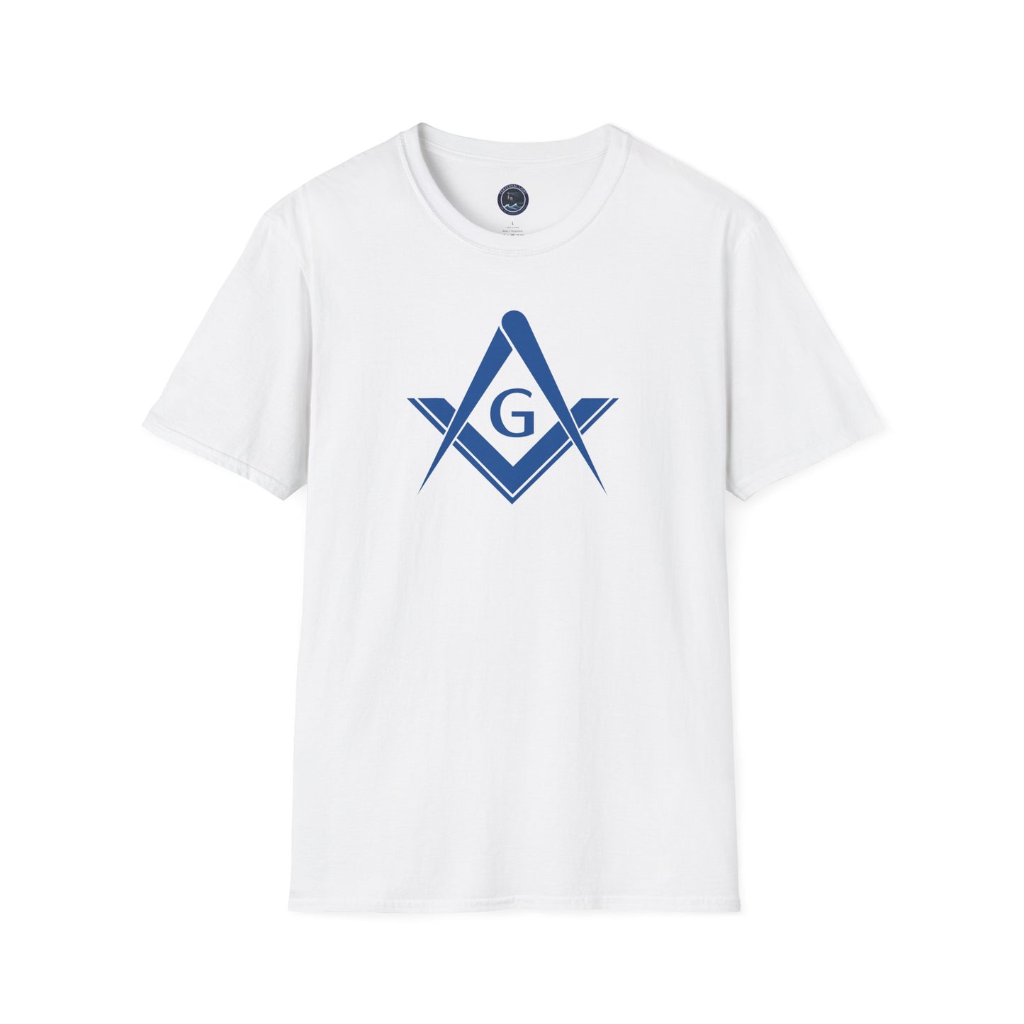 Square and Compass Softstyle T-Shirt - Classic (Royal Blue, Front Print)