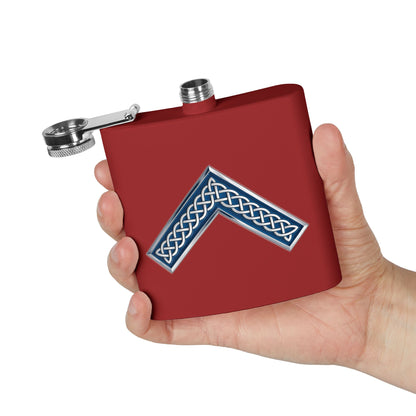Worshipful Master Stainless Steel Flask - Celtic Knot Emblem