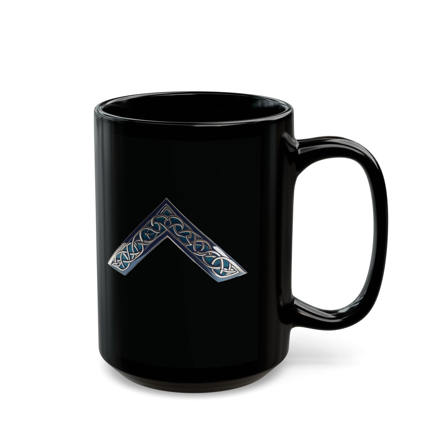 Worshipful Master Jewel Celtic Knot Black Coffee Mug (11oz, 15oz)