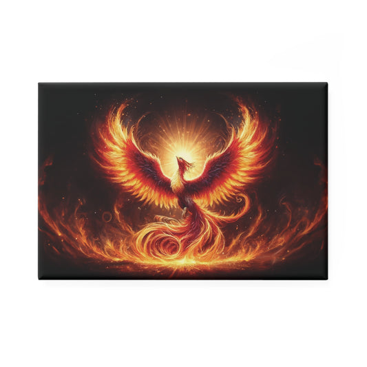 Phoenix Metal Button Magnet - Mythic Beasties (Rectangle, 1 or 10 pack)
