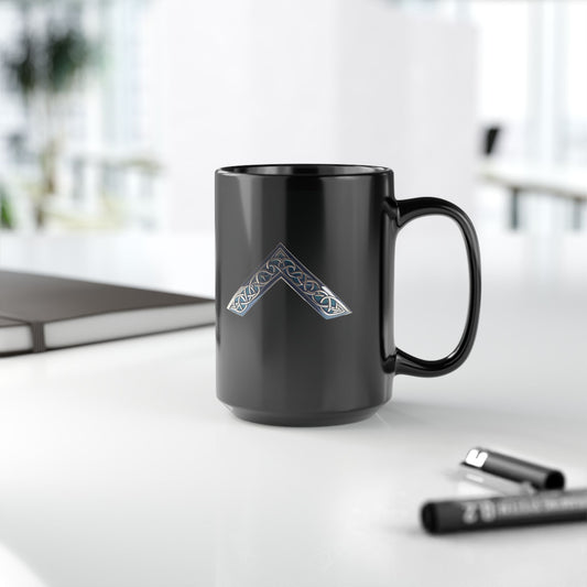 Two-Sided Worshipful Master Jewel Celtic Knot Black Coffee Mug (11oz, 15oz)