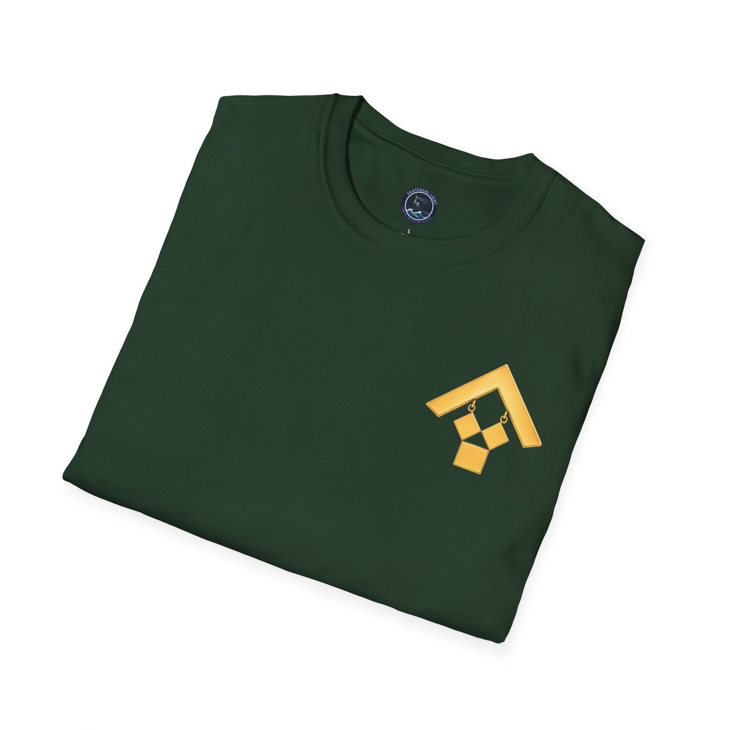 Past Master Jewel Softstyle T-Shirt - Gold (Channel Islands Lodge)
