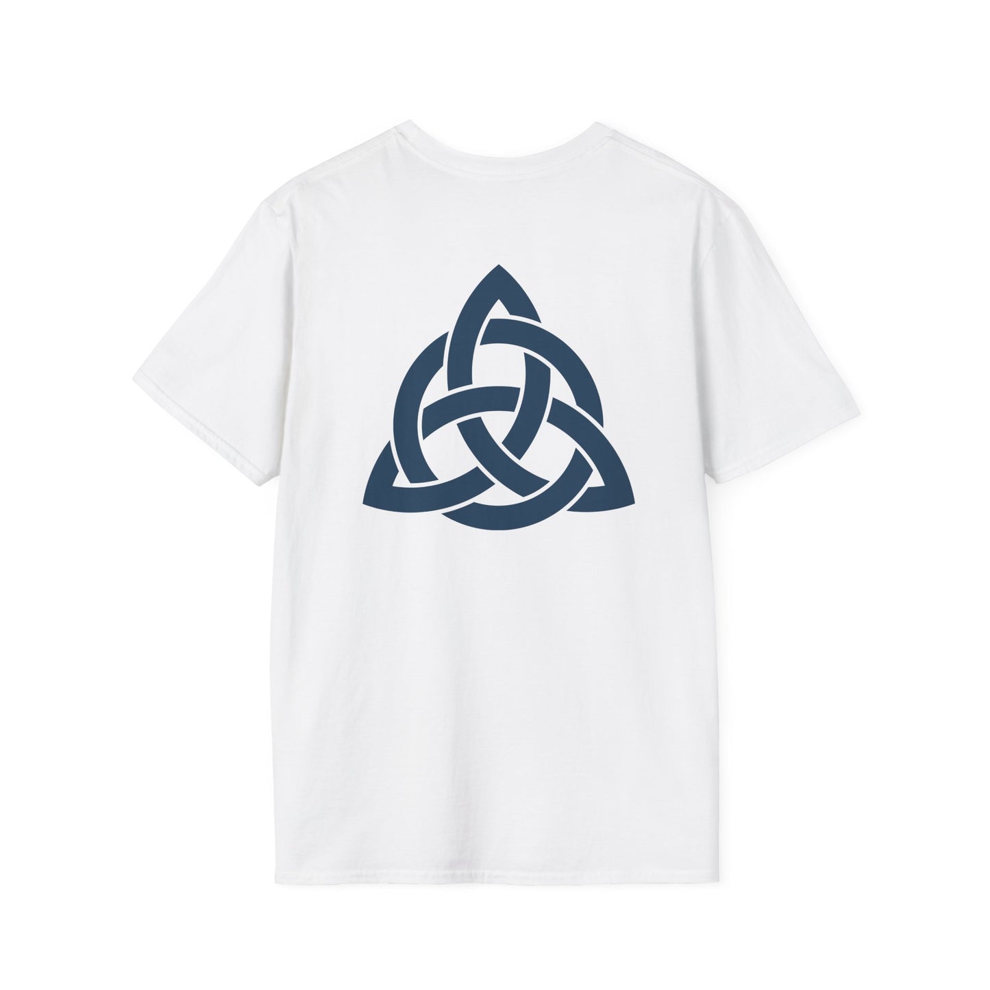 Blue Triquetra with Circle - Softstyle T-Shirt