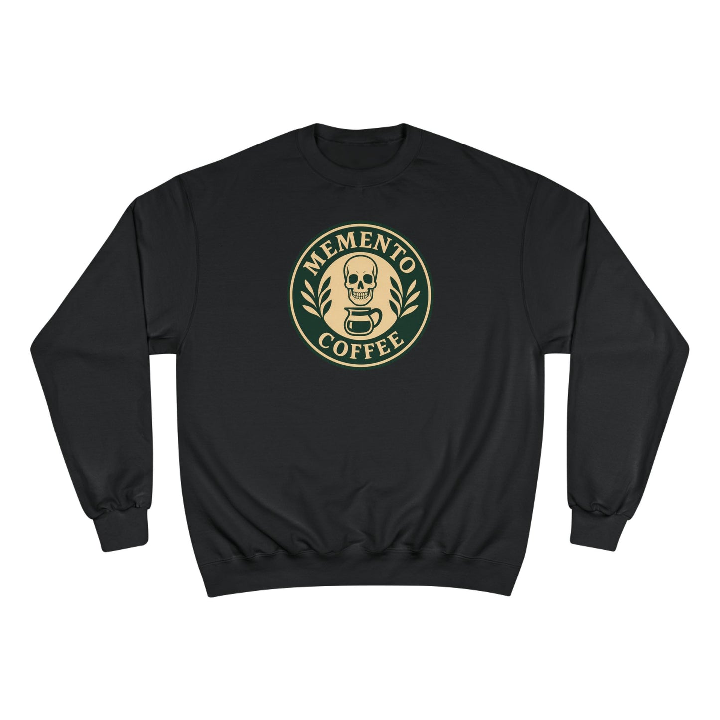 "Memento Coffee" Champion Sweatshirt - Acacia (Green/Tan)