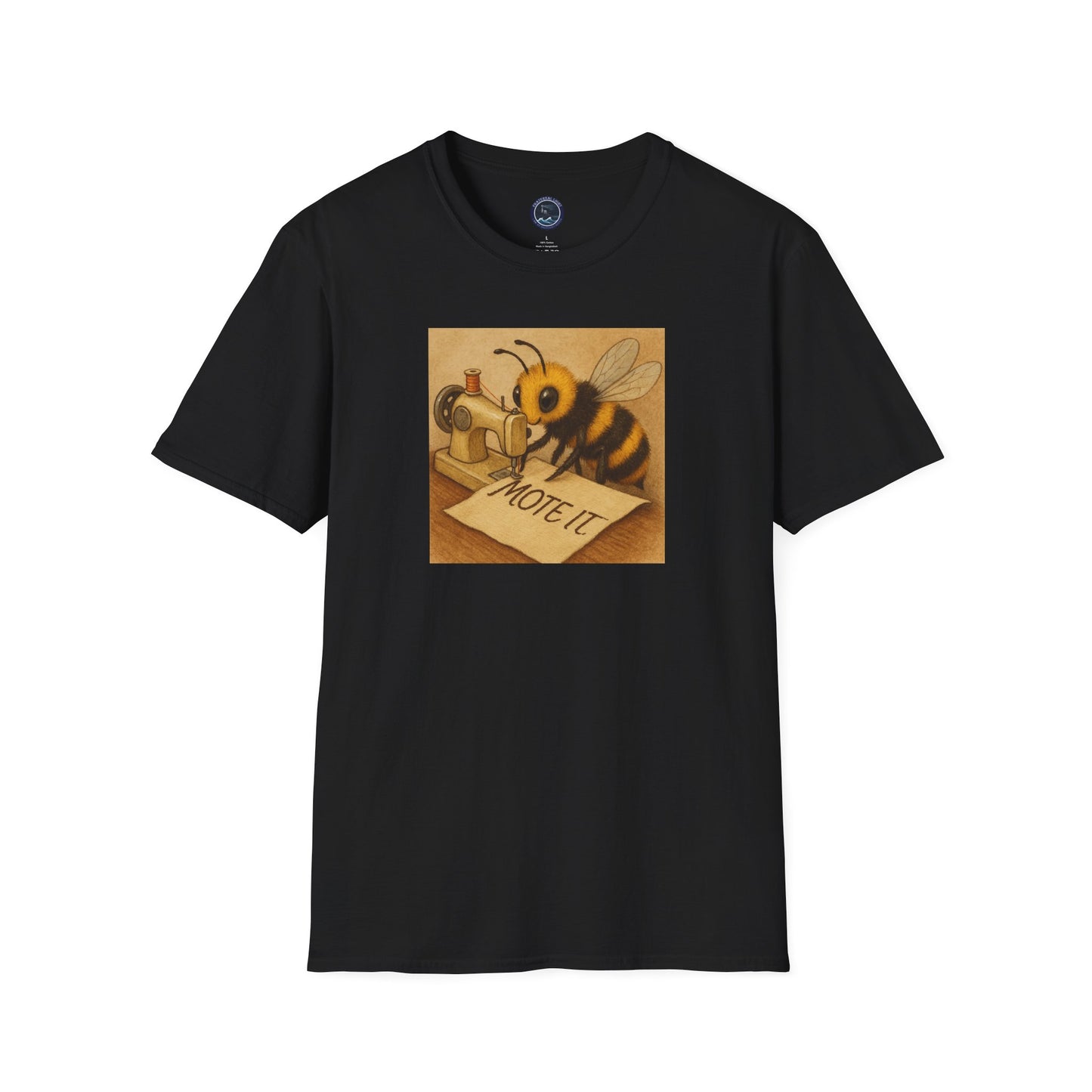 "Sew Mote It Bee" Softstyle T-Shirt - Vintage Illustration
