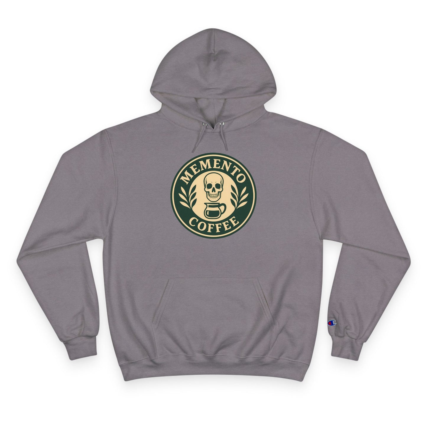 "Memento Coffee" Champion Hoodie - Acacia (Green/Tan)