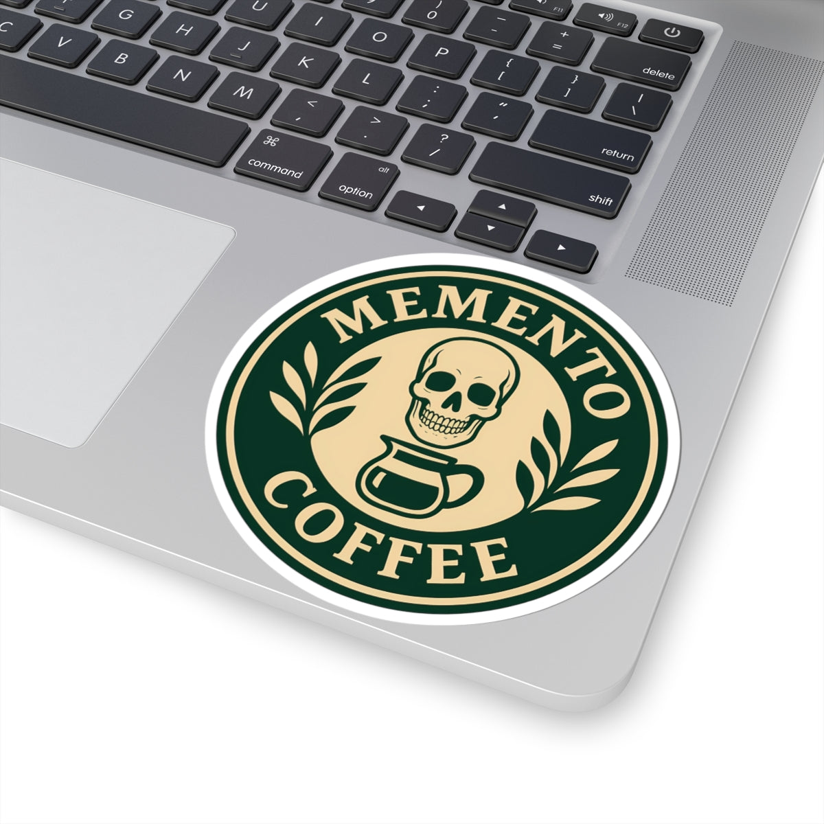 Memento Coffee Kiss-Cut Sticker - Acacia (Green/Tan)