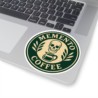 Memento Coffee Kiss-Cut Sticker - Acacia (Green/Tan)