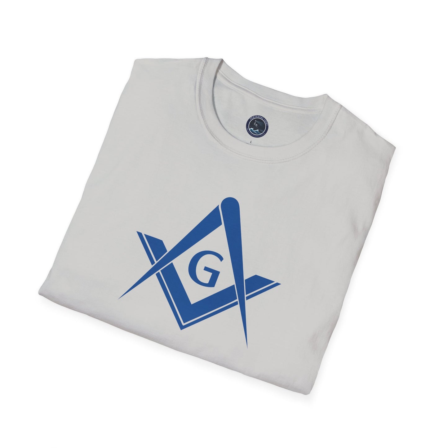 Square and Compass Softstyle T-Shirt - Classic (Royal Blue, Front Print)