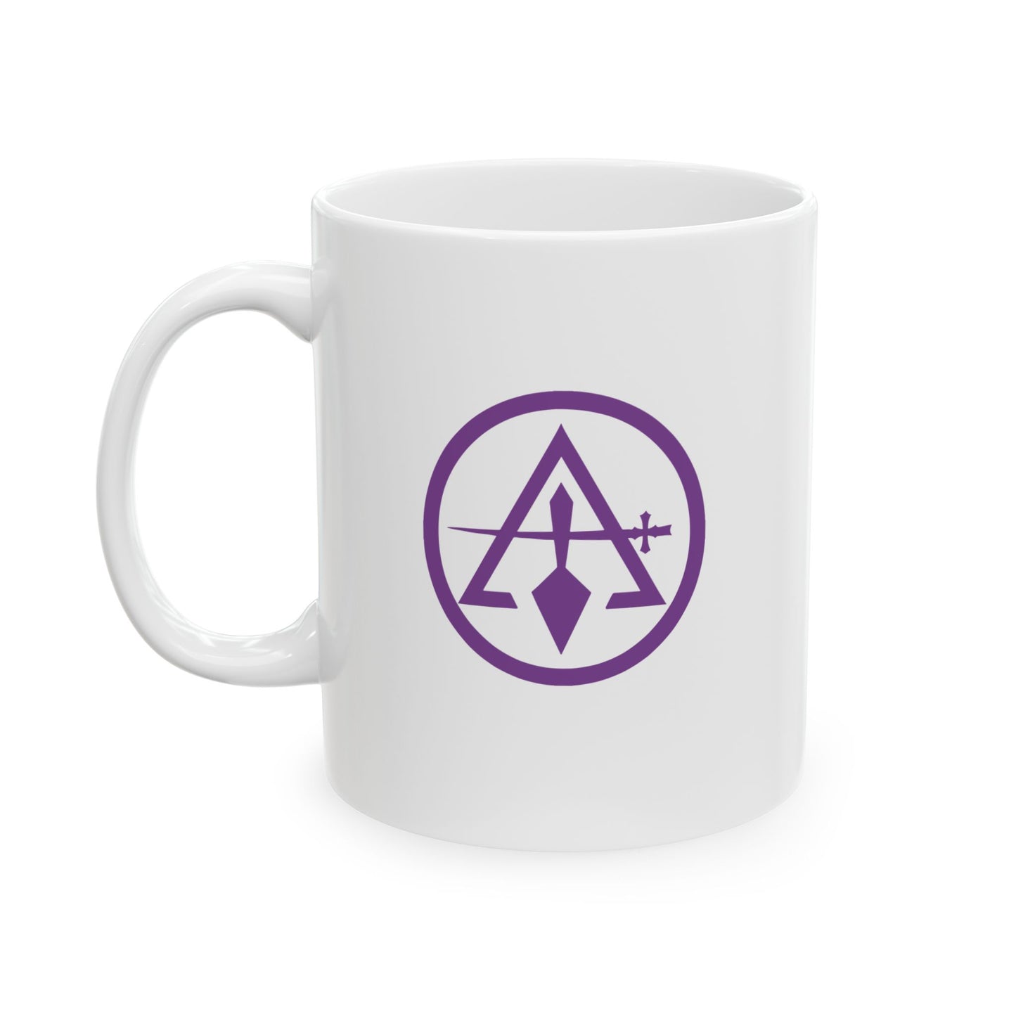 Two-Sided Cryptic Council Ceramic Mug - Regal Pommel (11oz, 15oz)