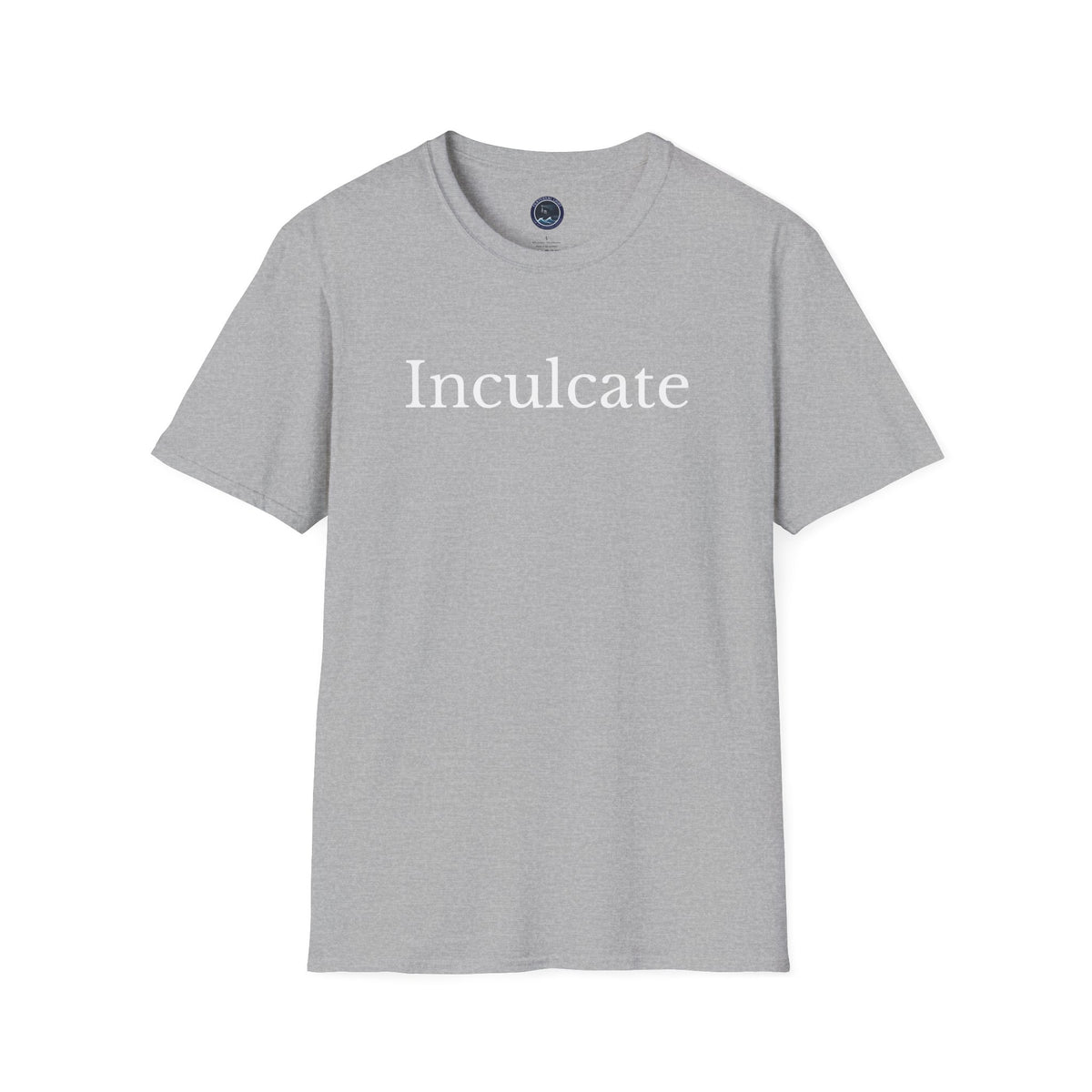 "Inculcate" Softstyle T-Shirt (White Letters, Uppercase)