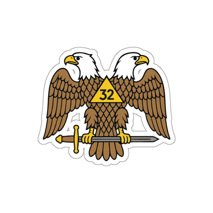 Scottish Rite 32° Die-Cut Sticker - Double-Headed Eagle