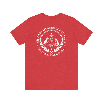 Bright-colored Channel Islands Lodge 214 short sleeve T-shirt by Printify, featuring vibrant design and comfortable fit.