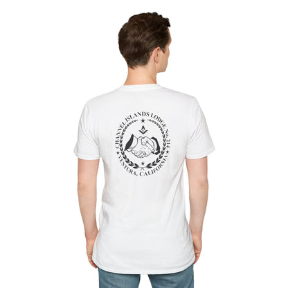 Past Master Jewel Softstyle T-Shirt - Gold (Channel Islands Lodge)