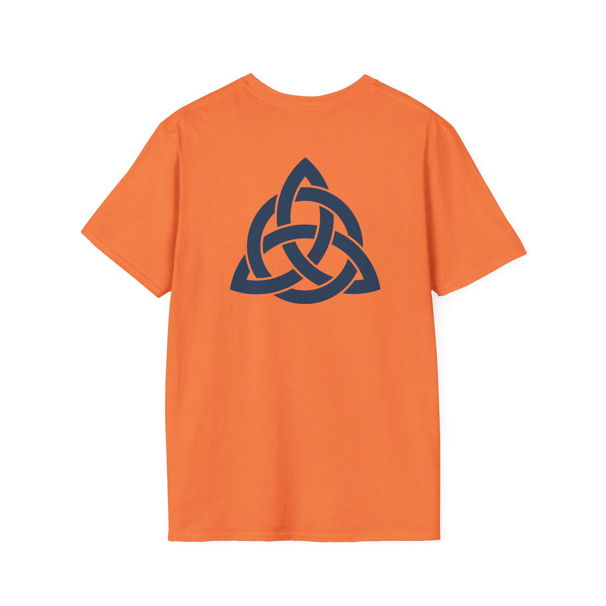 Blue Triquetra with Circle - Softstyle T-Shirt