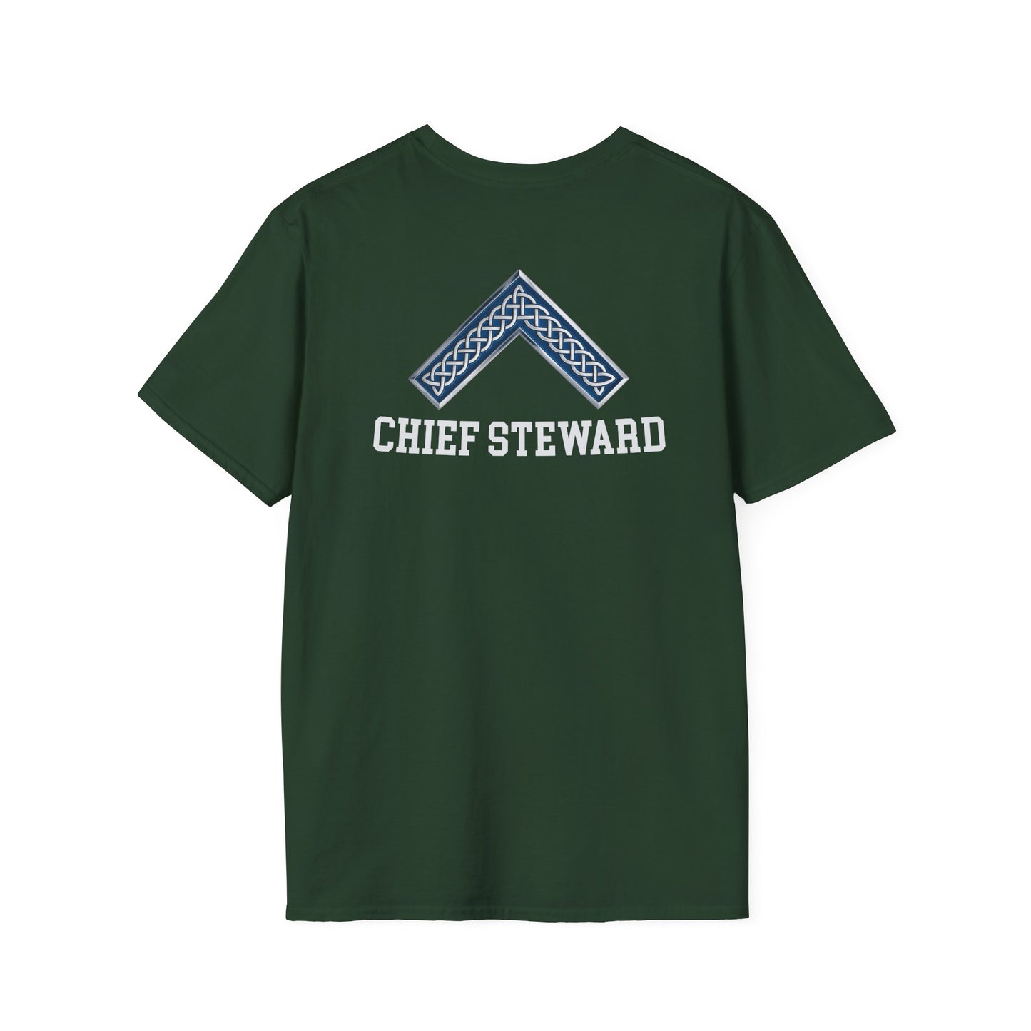 Worshipful Master "Chief Steward" Softstyle T-Shirt - Celtic Square (Two-Sided)