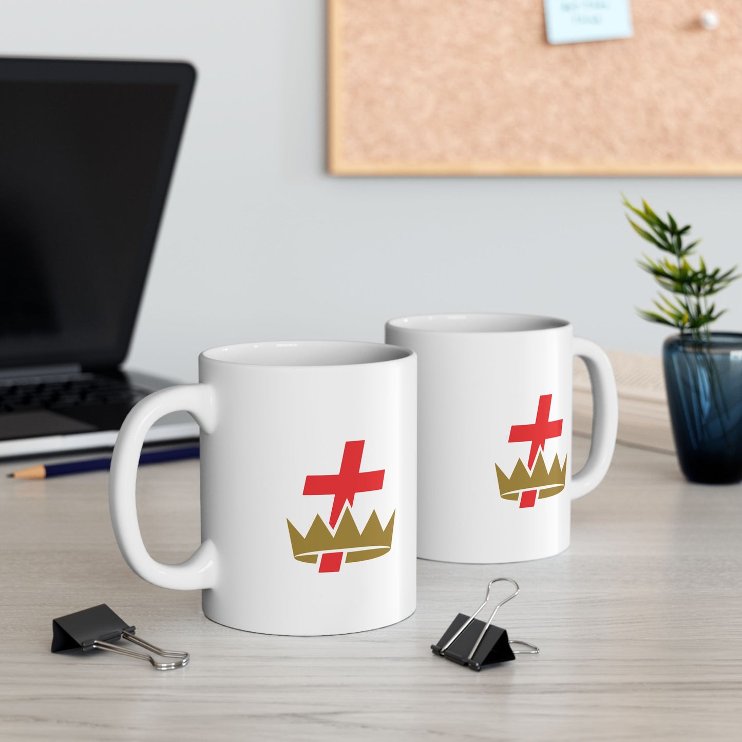 Knights Templar Ceramic Mug - Cross & Crown