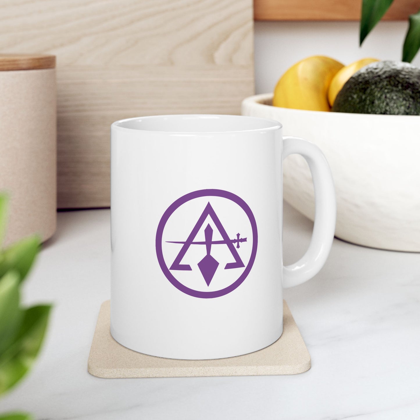 Two-Sided Cryptic Council Ceramic Mug - Regal Pommel (11oz, 15oz)