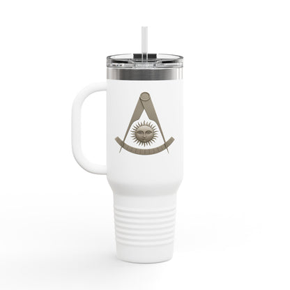 Two-Sided CA Past Master Insulated Travel Tumbler (40oz) - Metallic Emblem