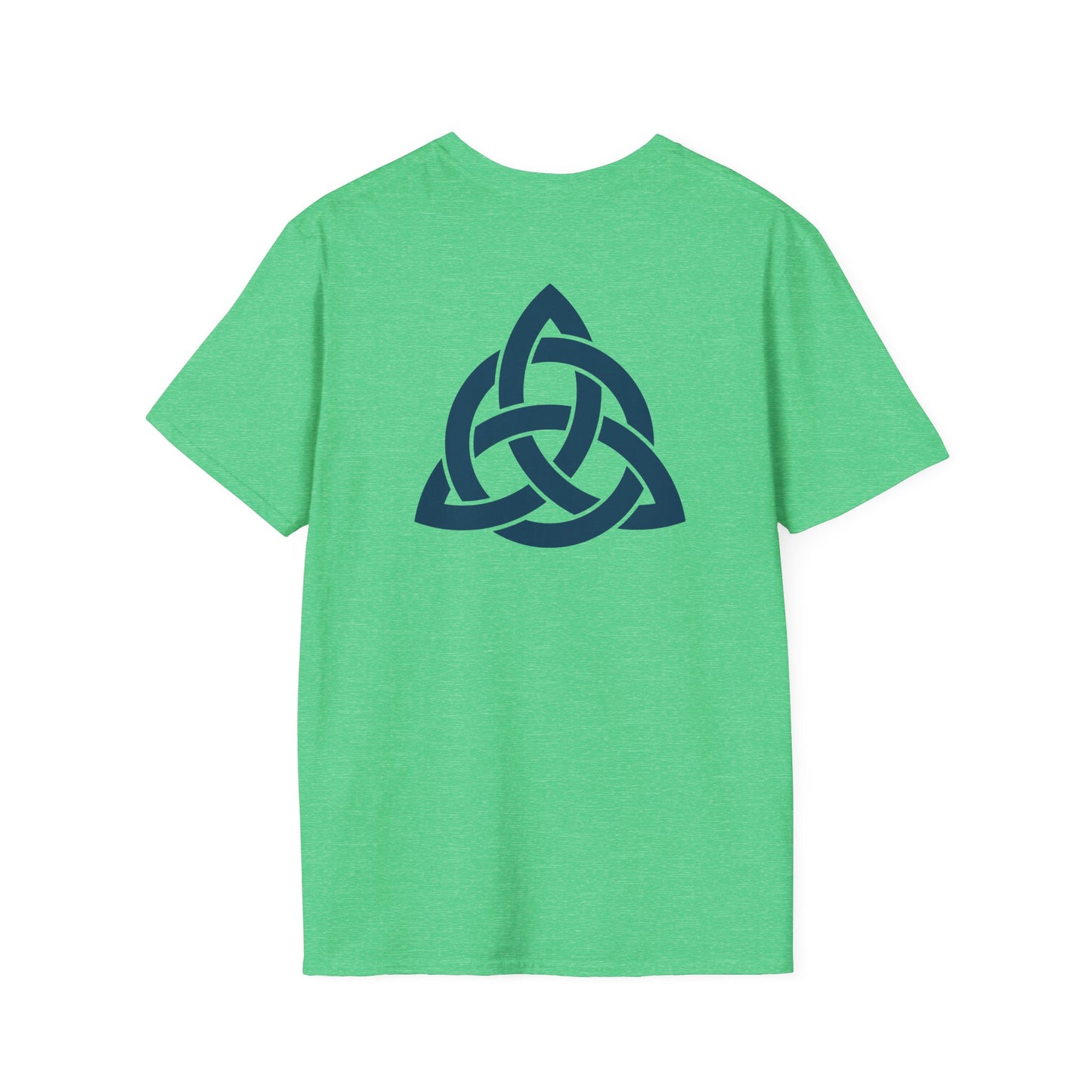 Blue Triquetra with Circle - Softstyle T-Shirt