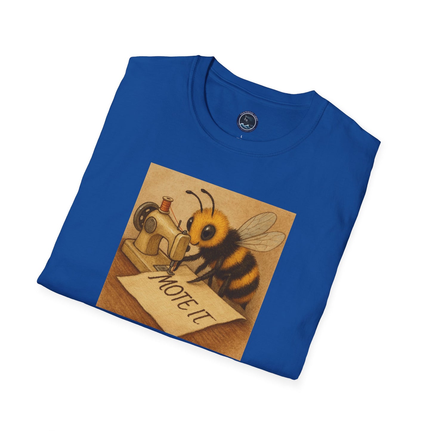 "Sew Mote It Bee" Softstyle T-Shirt - Vintage Illustration
