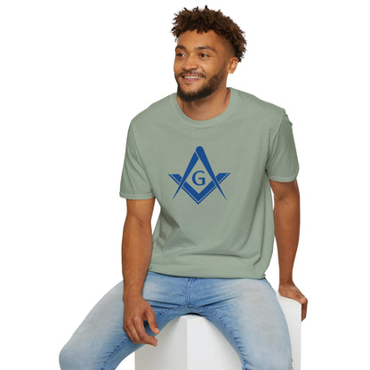 Square and Compass Softstyle T-Shirt - Classic (Royal Blue, Front Print)