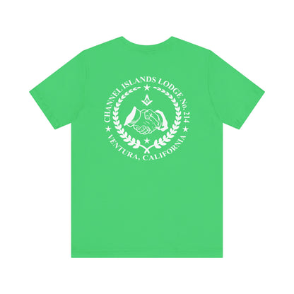 Colorful Channel Islands Lodge 214 short sleeve T-shirt by Printify featuring bright, vibrant design and casual fit.