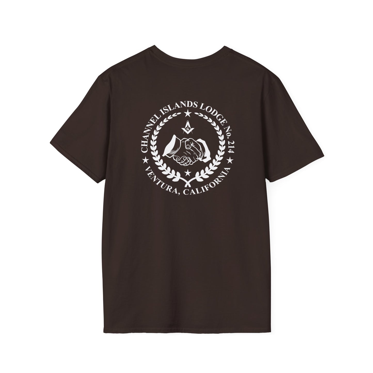Past Master Jewel Softstyle T-Shirt - Gold (Channel Islands Lodge)