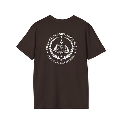 Past Master Jewel Softstyle T-Shirt - Gold (Channel Islands Lodge)