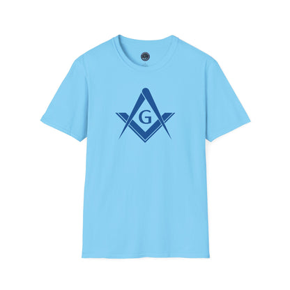 Square and Compass Softstyle T-Shirt - Classic (Royal Blue, Front Print)