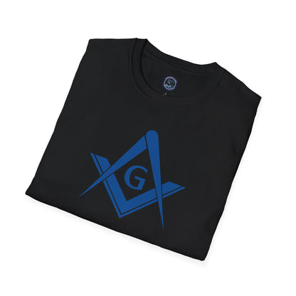 Square and Compass Softstyle T-Shirt - Classic (Royal Blue, Front Print)