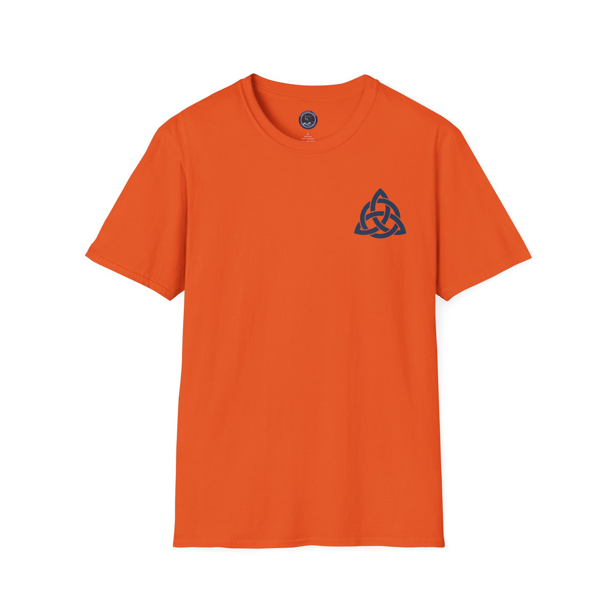 Blue Triquetra with Circle - Softstyle T-Shirt