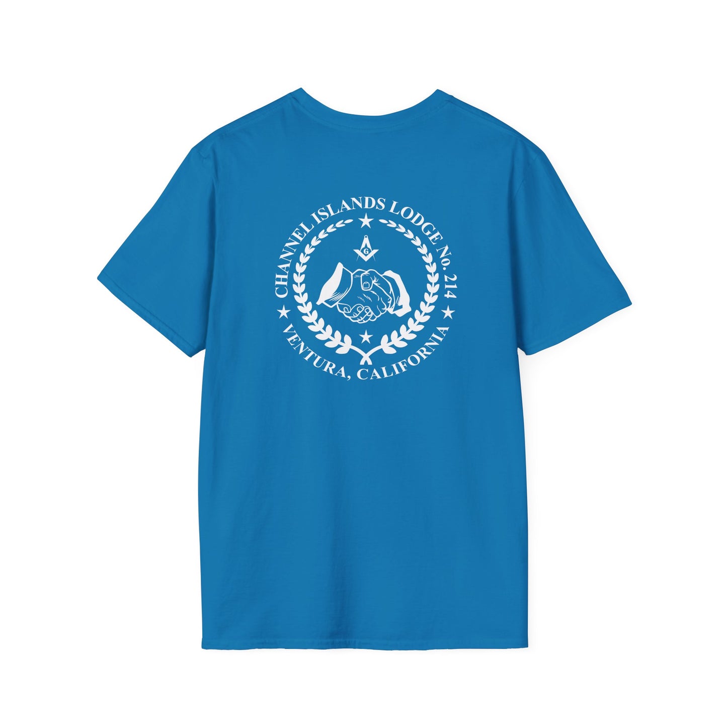 Past Master Jewel Softstyle T-Shirt - Gold (Channel Islands Lodge)