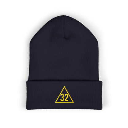 Scottish Rite 32 Within Triangle Embroidered Classic Cuffed Beanie