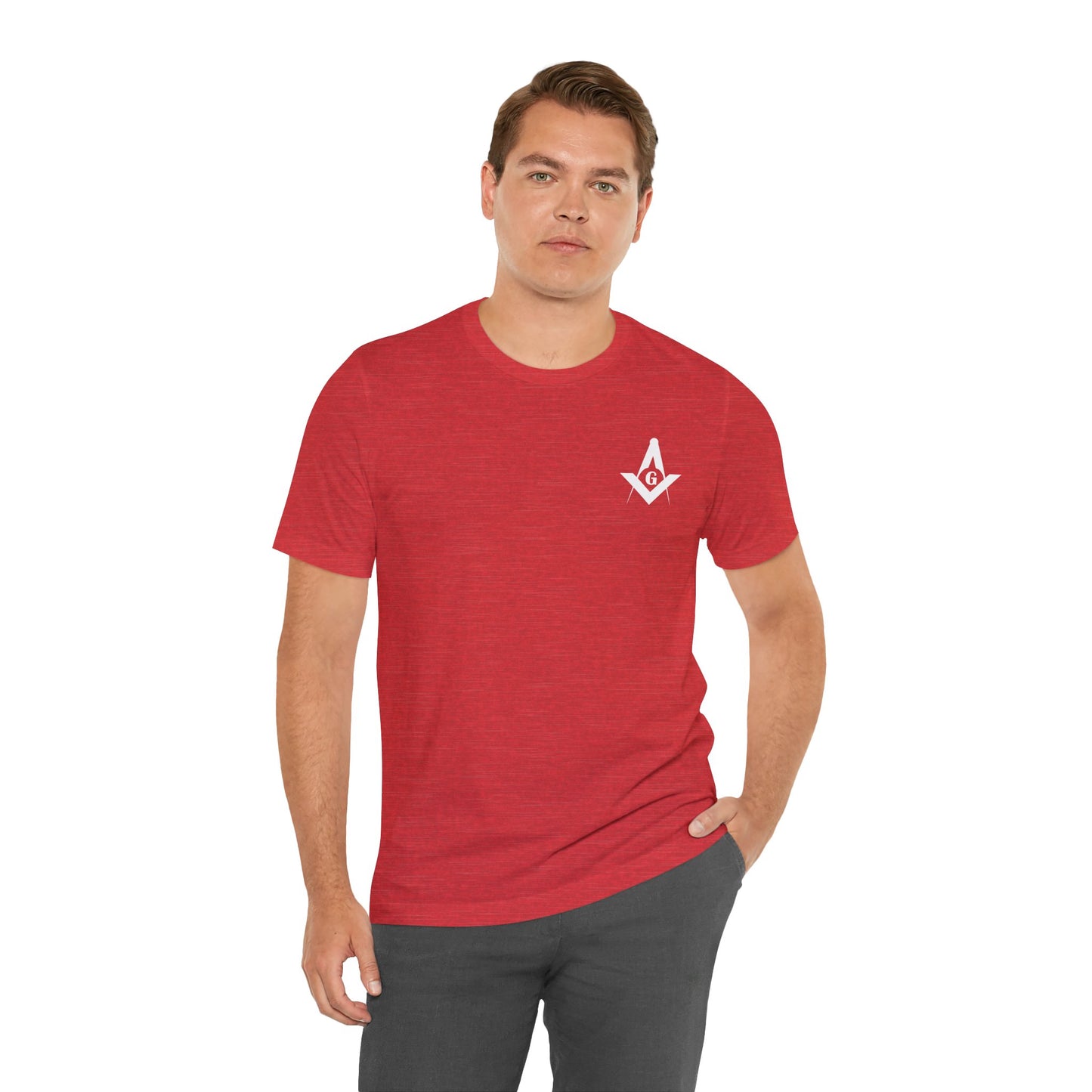 Brightly colored Entered Apprentice T-Shirt from Channel Islands Lodge 214 by Printify, featuring bold lodge and masonic symbols.